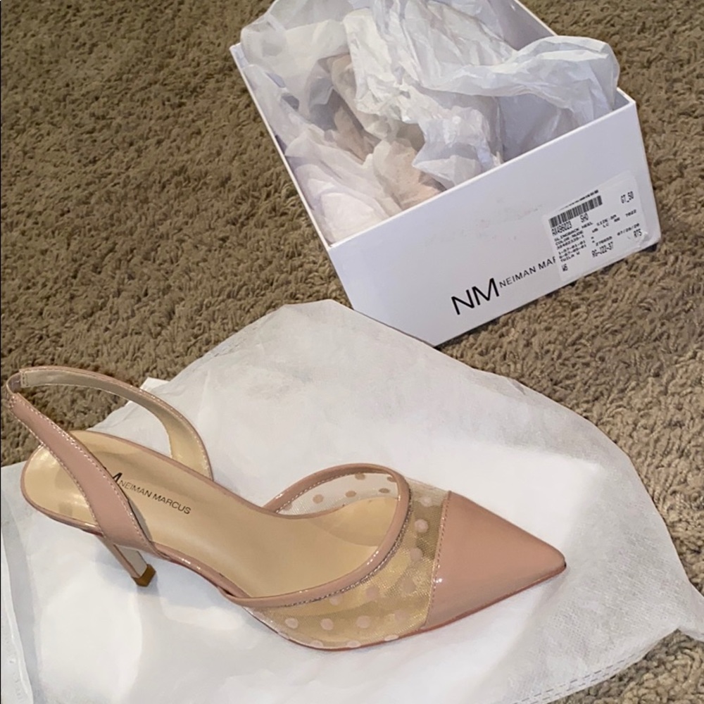Neiman Marcus Nude Slingback Heel